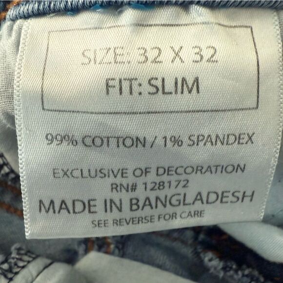 Ring of Fire Blue Slim Jeans Slim 32 x 32 Preowned - Picture 6 of 10